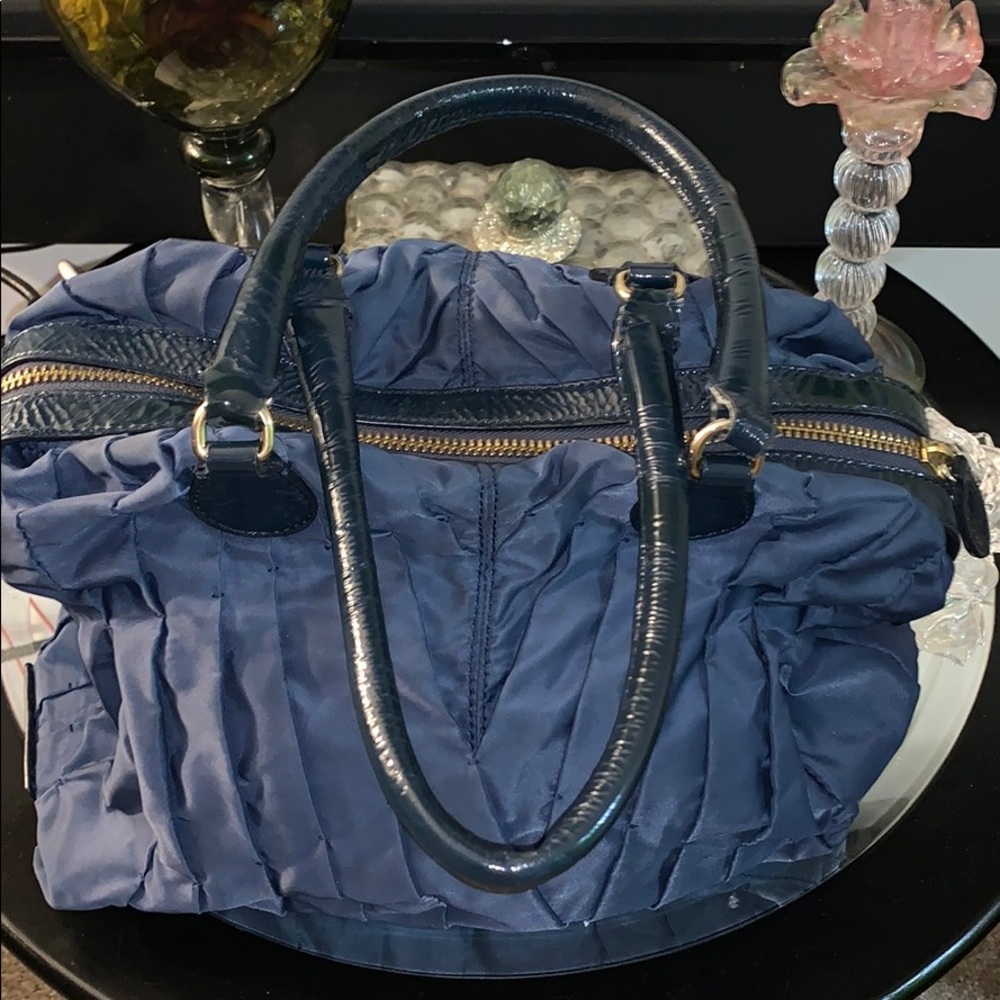 Valentino Navy Blue Quilted Shoulder Bag